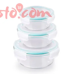 Large Capacity Round 3 Layer Practical Multi-layer Microwave Lunch Box Container