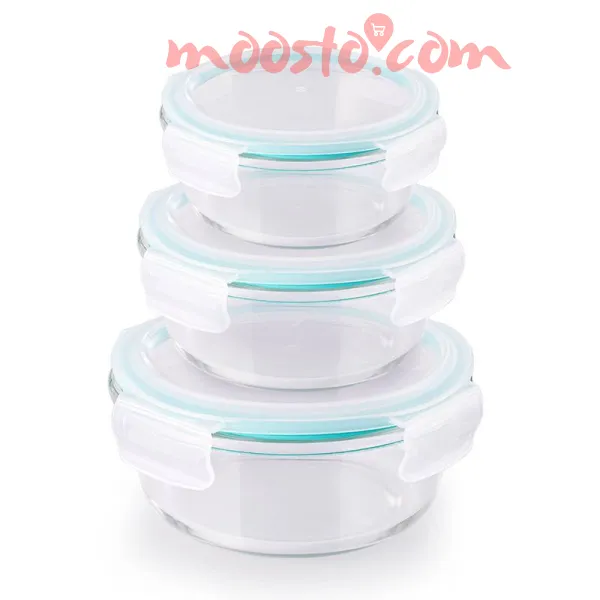 Large Capacity Round 3 Layer Practical Multi-layer Microwave Lunch Box Container