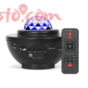 Galaxy Light Bluetooth Remote Control Starry Projection Lamp Star Projector Light Star Night Light with Mp3t With Speaker And Cable