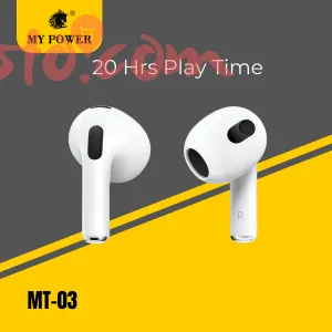 My Power Earbuds Mt03, Bluetooth Earbuds, Wireless Earbuds