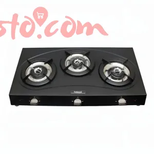 Instacook Black Beauty 3 Burner Black Body Automatic Gas Stove
