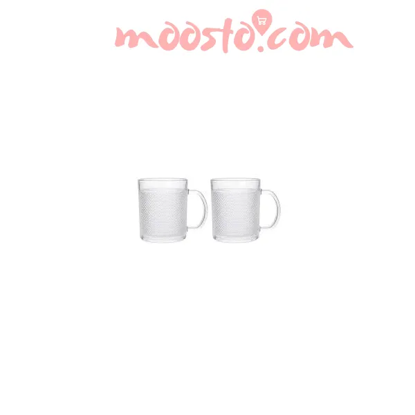 Glass Tea Coffee 250 ML Set of 6 Mugs Tea Cups Aldan Mug Crystal Clear with Handel,Tea, Milk, Hot and Cold Drinks Mug Kitchen and Dining Tableware Set