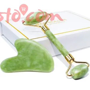 Face Stone Jade Roller Massager with Gua Sha Stone And Ice Roller Set 4 in 1 combo