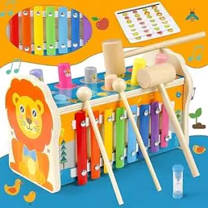 Wooden Tiger \"Beats The Master\" Activity Toy - Montessori-Inspired Hammer Game for Kids 3+ | Develops Motor Skills & Early Learning