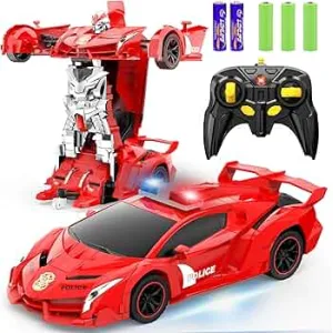 1:18 Transforming Robot remote control car Toy Car With Battery And Charger | Transformer RC Toy For Kids