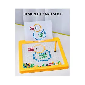 Cartoon Bunny Magnetic Dot Drawing Board - Portable Erasable Doodle Pad Toy for Kids