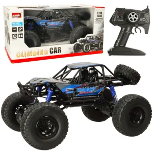 Powerful 4WD RC Rock Crawler in Blue (1:10 Scale)