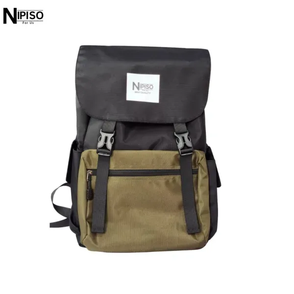 NIPISO Boulder Sack Black/Army Green for Men and Women ( Unisex ) Backpack with Laptop Compartment | Fashion Unisex Backpack