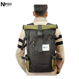 NIPISO Ghost Backpack For Men Women - Black Green| Fashion Stylish and Spacious Padded Laptop Compartment Backpack