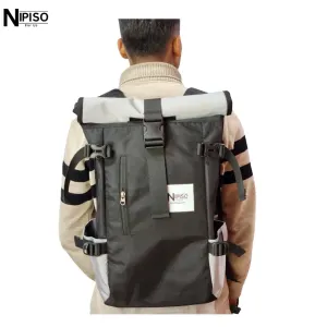 NIPISO Ghost Backpack For Men Women - Black Grey | Fashion Stylish and Spacious Padded Laptop Compartment Backpack