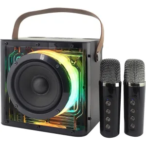 Havit SK822BT Portable Karaoke Speaker – 15W Bluetooth Speaker with Dual Wireless Microphones & RGB Lights