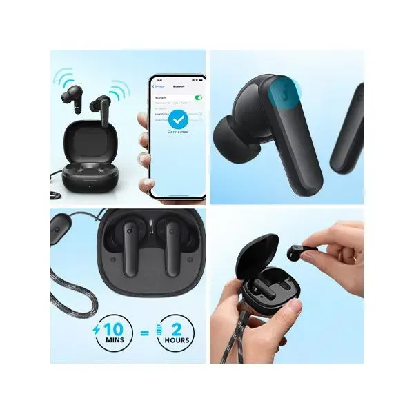 Anker Soundcore P20i 10mm Drivers with Big Bass, Bluetooth 5.3, 30H Long Playtime, Water-Resistant, Customization via App