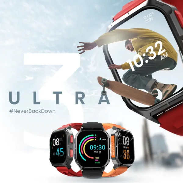 HiFuture Ultra 3 – Premium Smartwatch with HD Display, Bluetooth Calling & 100+ Sports Modes 
