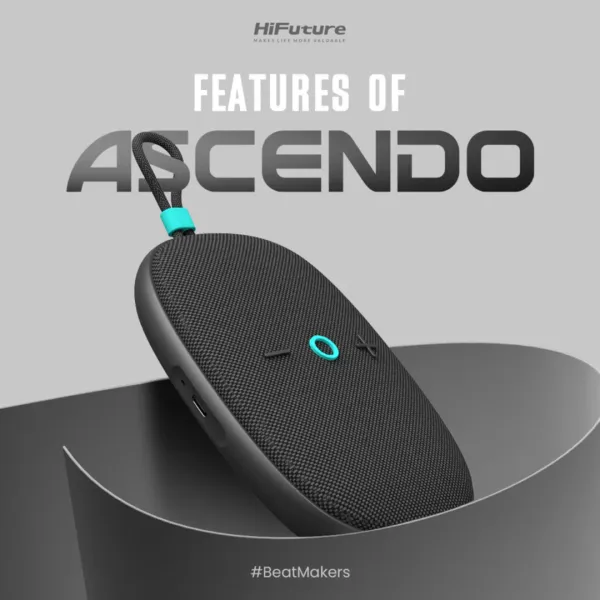 HiFuture Ascendo – 20W RMS Waterproof Bluetooth 5.3 Speaker with 15H Playtime & TWS 