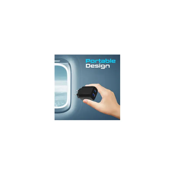 PROMATE Bi-Plug-2 20W PD Dual Port Wall Charger 