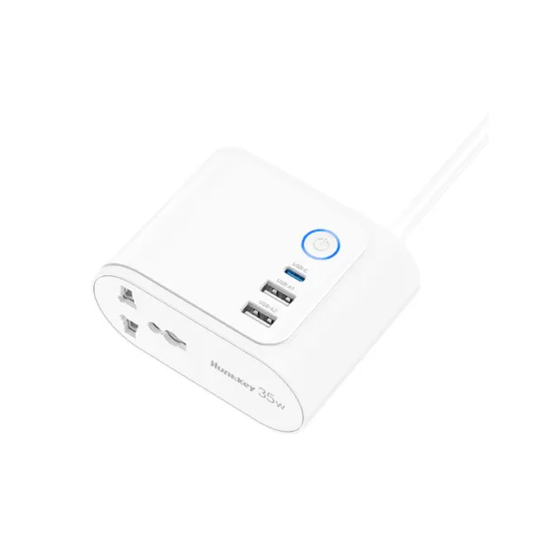 Huntkey Portable Powerstrip SZF207 – Multi-Port Surge-Protected Power Solution