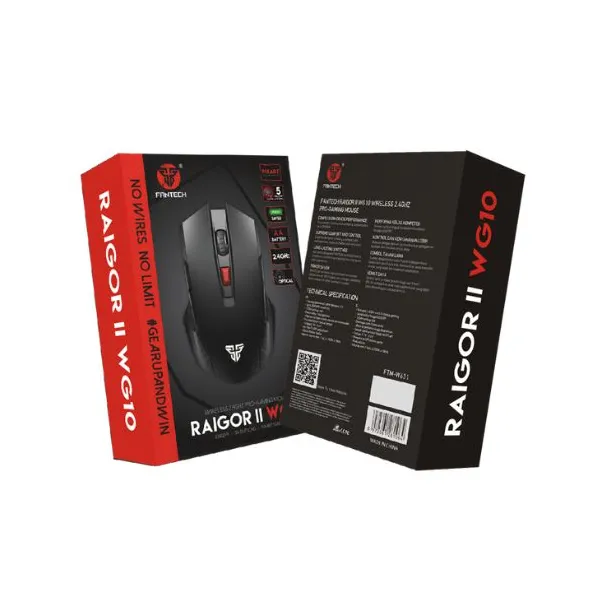 Fantech Raigor II WG10 Wireless Gaming Mouse with PixArt Sensor & Adjustable DPI for PC and Laptop