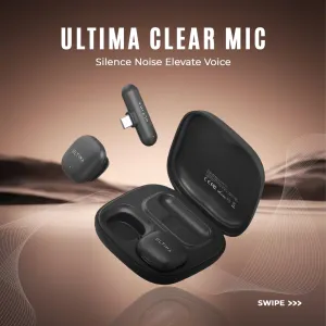 Ultima Clear Mic Type-C – 2.4GHz Wireless Clip-On Microphone with AI Noise Cancellation