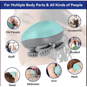 Smart Electric Scalp Massager , 3 Modes Head Kneading Massage , Portable Waterproof Rechargeable , Can be Used for Dog , Cat Massage , Pet Massage