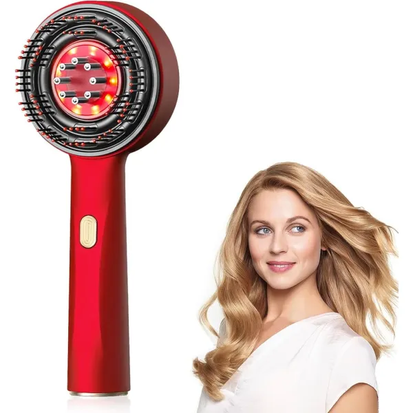 Red Light Hair Massager, Oil Diffuser, Scalp Massager, Multi-Function Electric Scalp Massage Comb for Hair, Cordless Waterproof Oil Diffuser Massage 