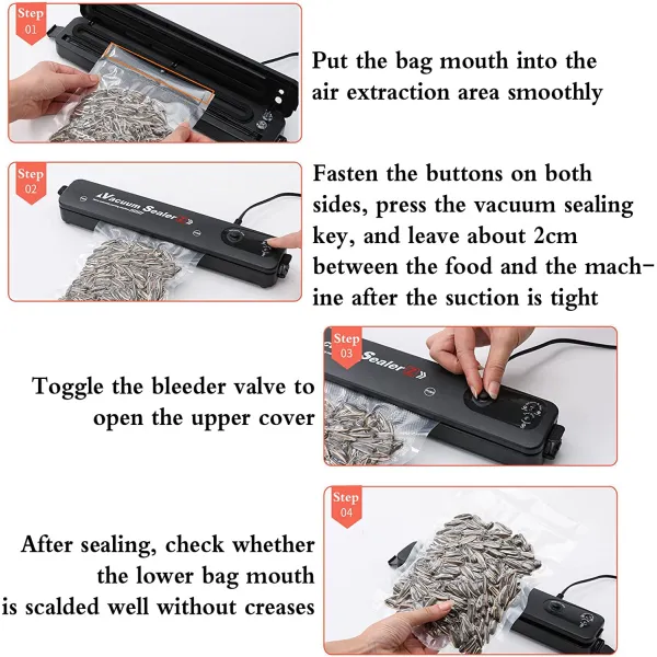 Vacuum Sealer Machine Automatic Air Sealing System Portable Vacuum Packing Machine For Home