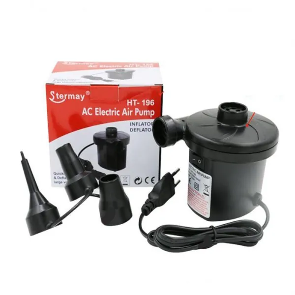 Pomisty 150W Electric Air Pump – High-Power Inflator/Deflator with 3 Nozzles