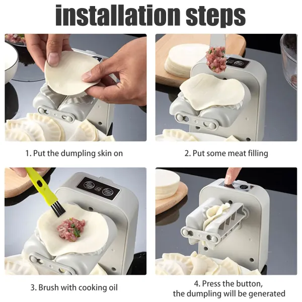 Automatic Electric Dumpling Maker Machine – Double Head Momos and Gyoza Press with Two Modes for Fast Results