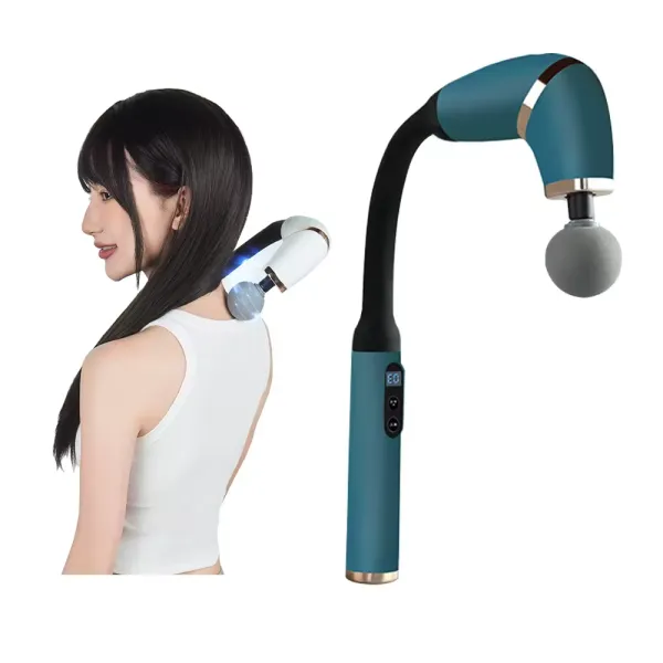 Deep Tissue Fascia Massage Gun – 9-Speed Percussion Massager with 4 Interchangeable Heads for Neck, Back, and Muscle Relief