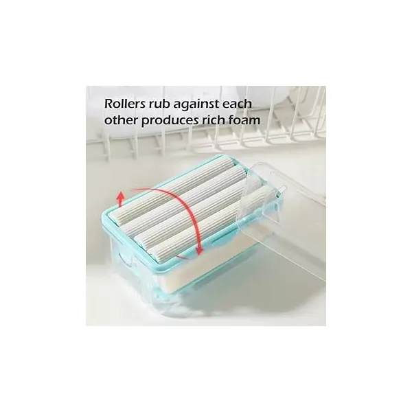 2-in-1 Multifunctional Soap Roller Box – Hands-Free Foaming Soap Dispenser and Storage Case for Laundry & Kitchen
