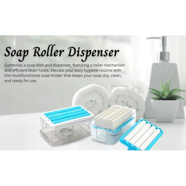 2-in-1 Multifunctional Soap Roller Box – Hands-Free Foaming Soap Dispenser and Storage Case for Laundry & Kitchen