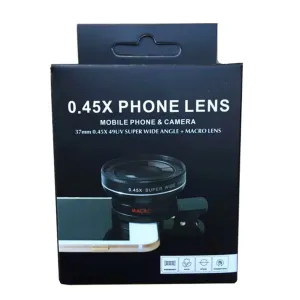 0.45X Super Wide Angle & Macro Phone Lens – 2-in-1 Professional Clip-On Camera Kit for Mobile Phones