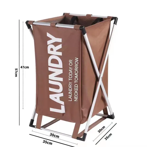 Foldable Laundry Hamper – Waterproof 600D Oxford Fabric with Aluminum X-Frame