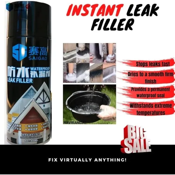 Saigao Waterproof Leak Filler Spray – Instant Crack & Leak Repair Sealant (Aerosol)
