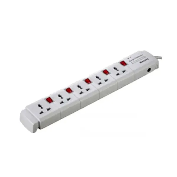 Huntkey PZC504-2 Surge Protector - 5 Universal Sockets with Individual Switches, 2m Cable 