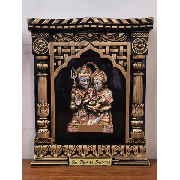 Decorative 3D Radha Krishna, Shiv Parvati & Ganesh Wall Hanging – Murlidhar Spiritual Home Decor Showpiece
