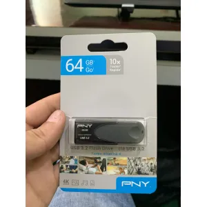 PNY Turbo 64GB USB 3.2 Flash Drive – High-Speed Memory Stick with Sliding Collar Design, Up to 10x Faster