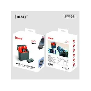 Jmary MW-16 Wireless Lavalier Microphone – Dual 2.4GHz Clip-On Mic for iPhone, Android & DSLR | Plug-and-Play Vlogging Mic