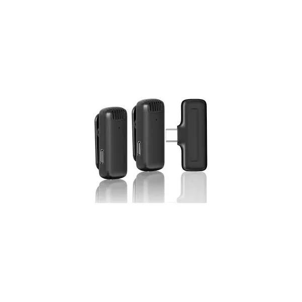Ulanzi J12 Wireless Lavalier Microphone – Dual Clip-On Mic for Smartphone | Plug & Play Vlogging and Interview Mic