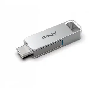 PNY DUO LINK 256GB USB 3.2 Type-C Dual Flash Drive