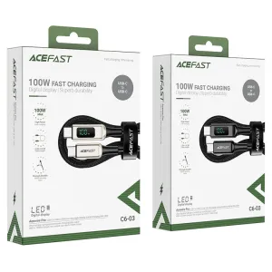 ACEFAST C6-03 USB-C to USB-C Cable – 100W Fast Charging with LED Power Display