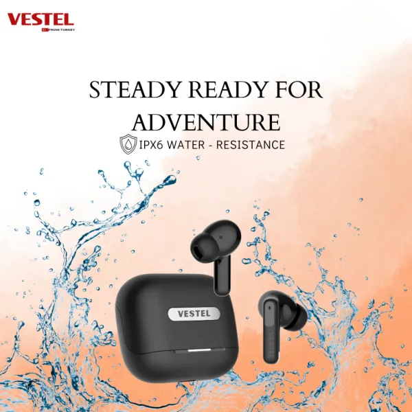 Vestel ZAPP ZE101 Wireless Earbuds – Bluetooth 5.3, Quad Mic ENC & 40H Battery