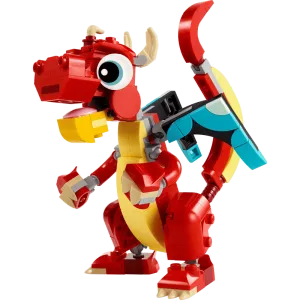 LEGO Creator 3-in-1 Red Dragon 31145 – Build 3 Mythical Creatures in 1 Set