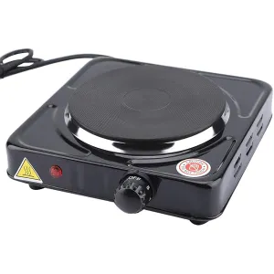 Portable Electric Cooker – 1000W High-Power Single Burner with Adjustable Temperature Control, Ceramic Glass Top & Child Safety Lock – Works with All Cookware Types