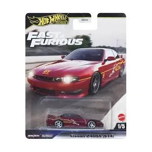 Hot Wheels Premium Nissan 240SX (S14) – Fast & Furious 1:64 Die-Cast Car (HNW46)