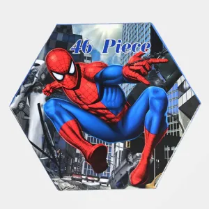 Spider-Man 46-Piece Hexagon Art Set – Kids Coloring & Drawing Kit with Portable Folding Case