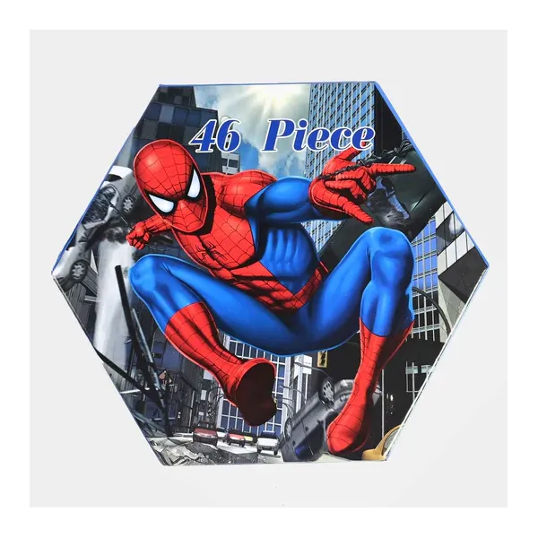 Spider-Man 46-Piece Hexagon Art Set – Kids Coloring & Drawing Kit with Portable Folding Case