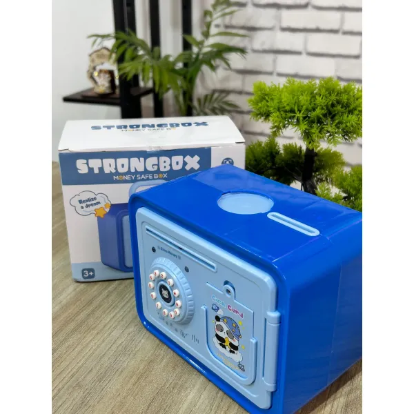 Kids' Electronic ATM Piggy Bank – Pink Fingerprint & Password Money Safe Box