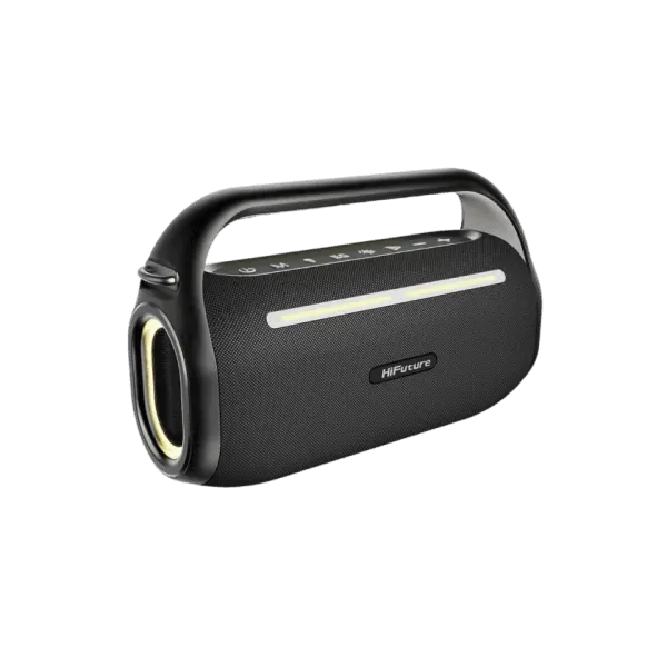 HiFuture Musicbox 100 Multifunction Karaoke Speaker | 70W Powerful Signature Sound | Dual Wireless Microphones, Sync-to-Beat RGB Lighting, 8000mAh Battery with Power Bank, IPX7 Waterproof & Bluetooth 5.3