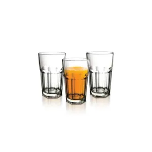 Better Hotstar Cutting Ribbed Medium Glassware Set Elegant Ribbed Design with Oven Safe Durability