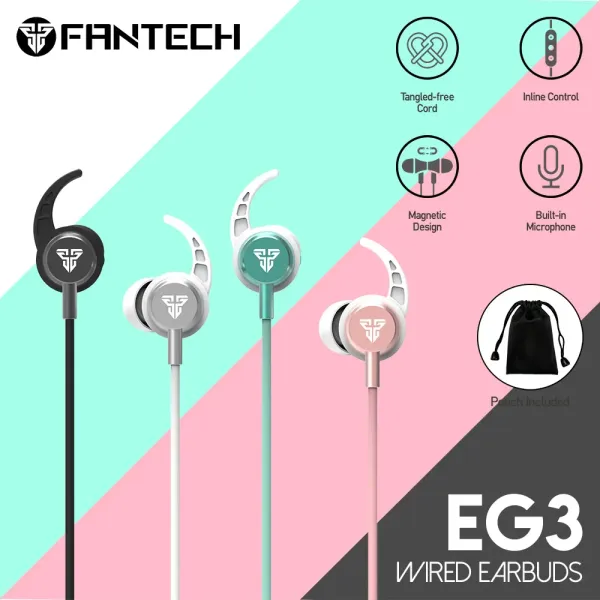 EG3 WIRED EARBUDS 3.5mm JACK black